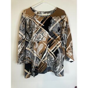 Bundle of 3 Alfred Dunner Woman 3X Tops Plus Size Mixed Prints Career Casual